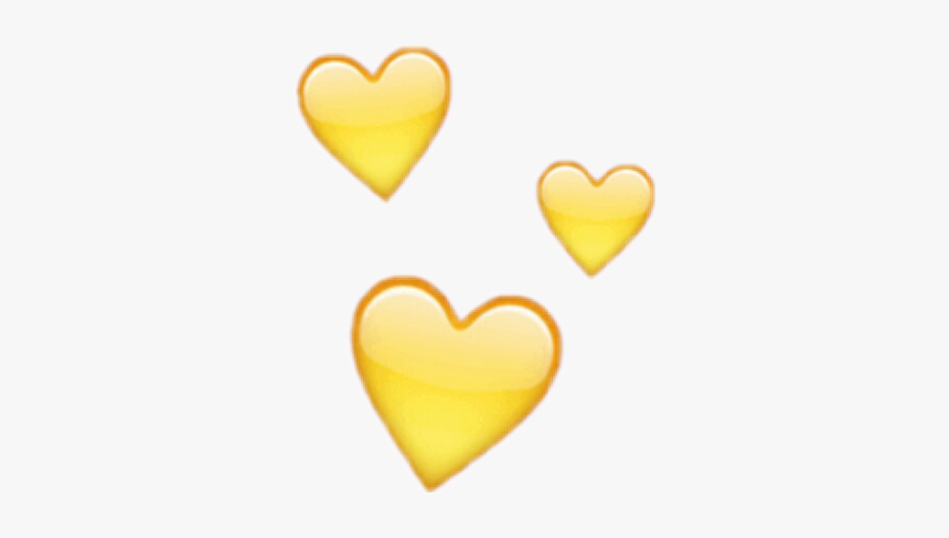 Heart #Emoji #Stickers #Sticker #Cute #Yellow - Heart, Hd Png Download , Transparent  Png Image - Pngitem