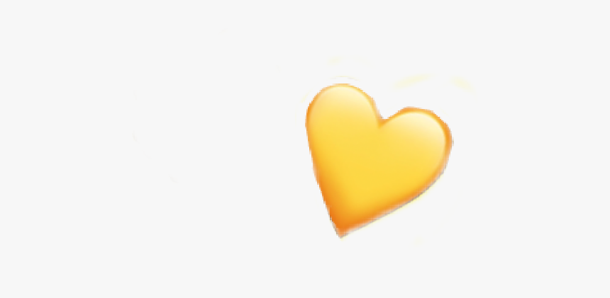 #emoji #emojiiphone #heart #yellow #yellowheart #yellowemojiiphone - Heart, HD Png Download