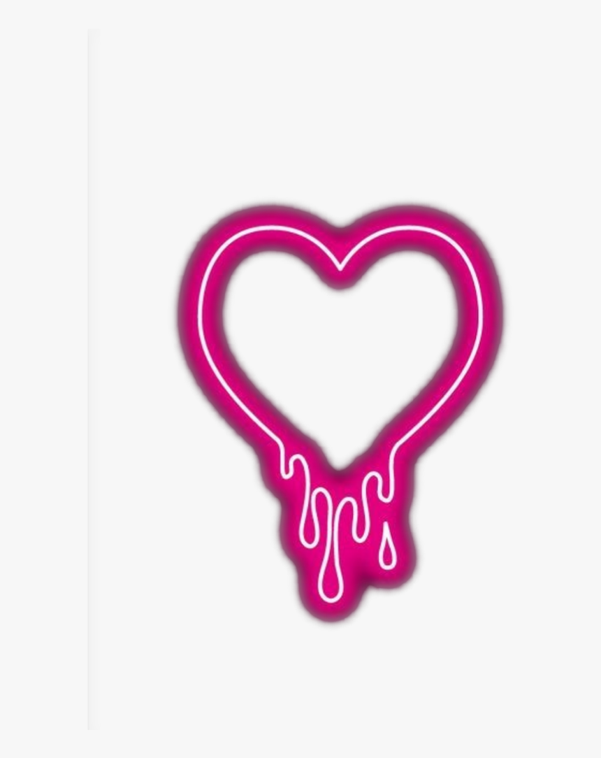 #neon #light #color #i Love You #love #heart #drops - Heart, HD Png Download