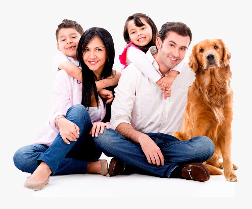 Family And Dog Png , Png Download - Happy Family With Dog Transparent Background, Png Download