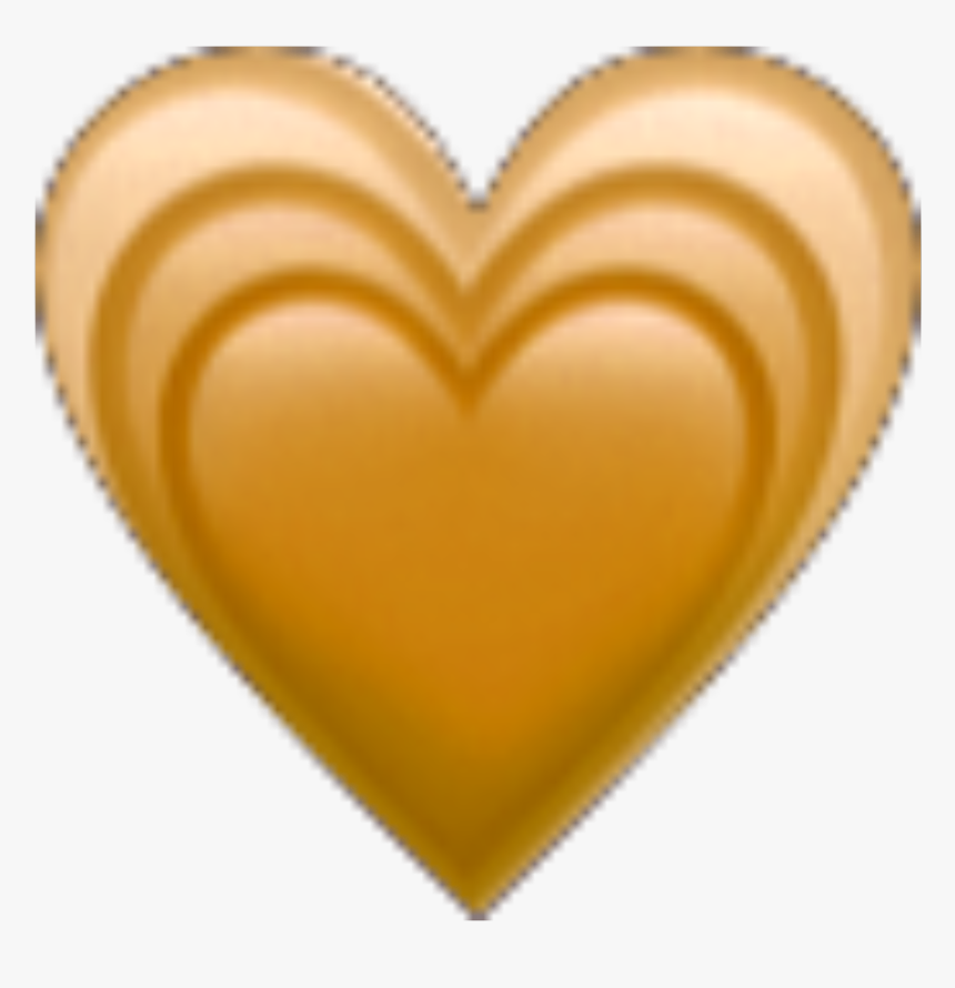 #gold #bronze #heart #emoji #pixle22 - Heart, HD Png Download