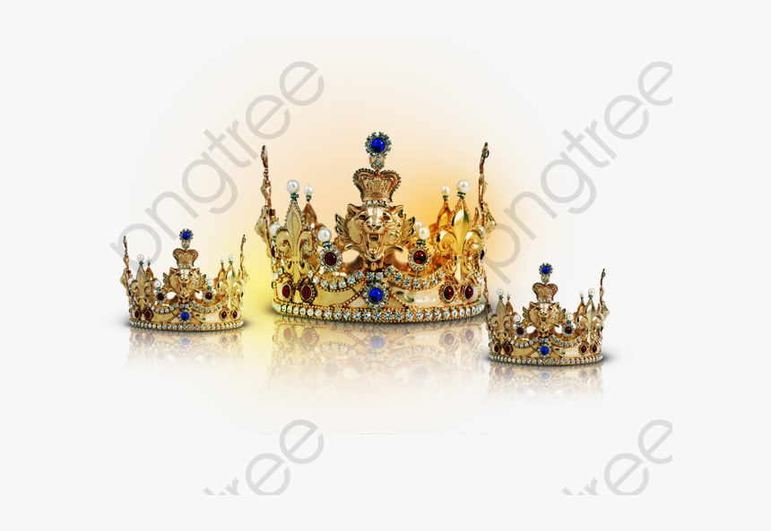 Gold Crown Png Psd Gold Crown Png And Psd Copyright - Gold Crown With Blue Jewels, Transparent Png