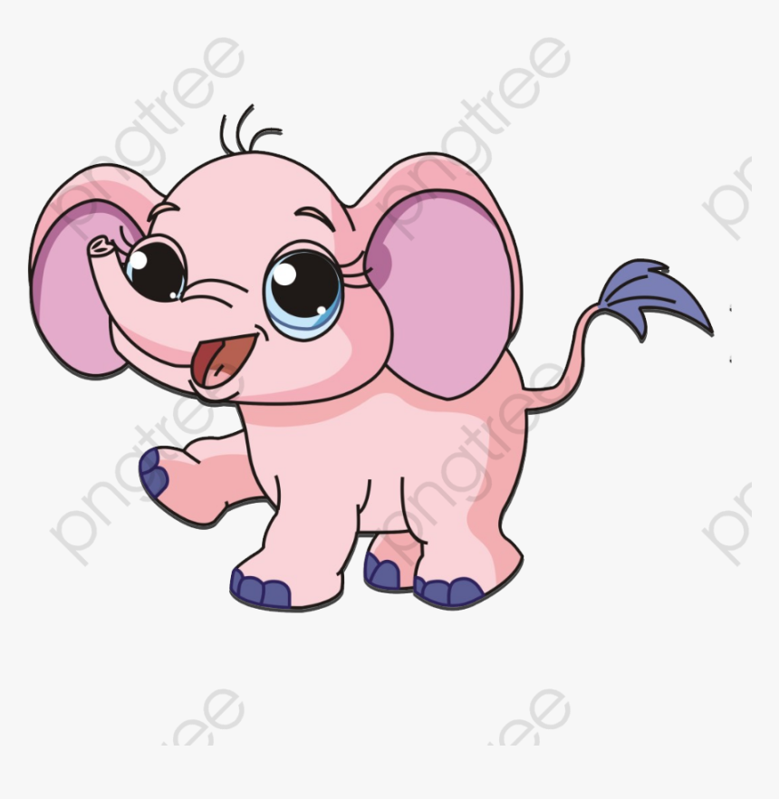 Elephant Png Baby Transparent Cartoon Format Image - Elephant Drawing Figure, Png Download