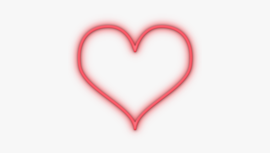 #neon #light #red #love #heart - Heart, HD Png Download