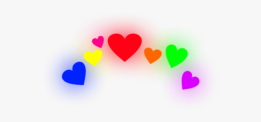 @itsjagbir
#hearts #crown #colorful #rainbow #pride - Heart, HD Png Download