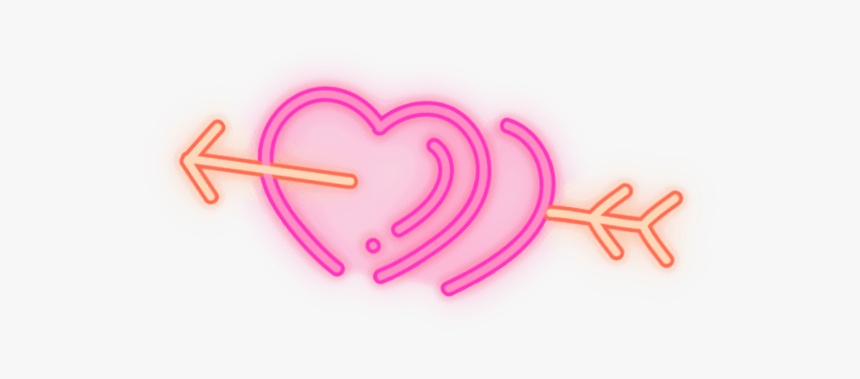 #heart #hearts #pink #love #glowing #neonlight #neon - Illustration, HD Png Download