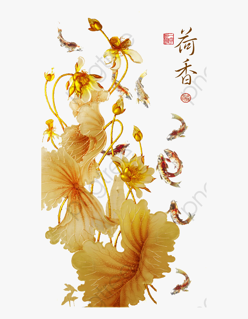 Lotus Clipart Gold - 金 蓮花, HD Png Download