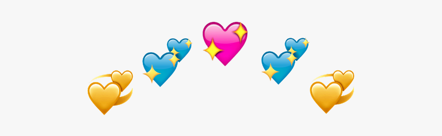 #freetoedit #heartcrown #heart #emoji #crown, HD Png Download