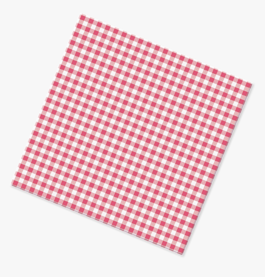 This Product Design Is Red And White Plaid Tablecloth - 餐巾 素材, HD Png Download