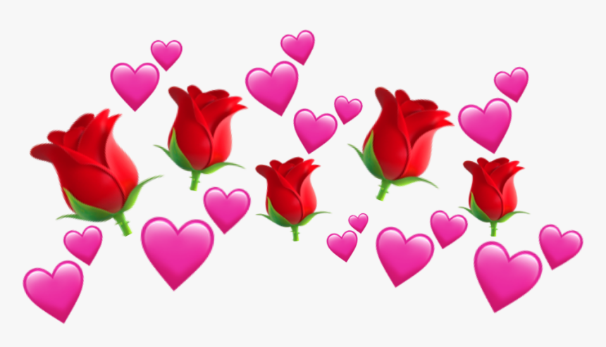 #crown #heartcrown #heart #emoji #rose #roseemoji - Rose Crown Transparent Emoji, HD Png Download