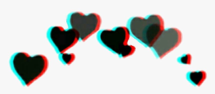 #glitch #glitchhearts
 #scglitchy #glitchy #tiktok - Transparent Heart Crown Filter, HD Png Download