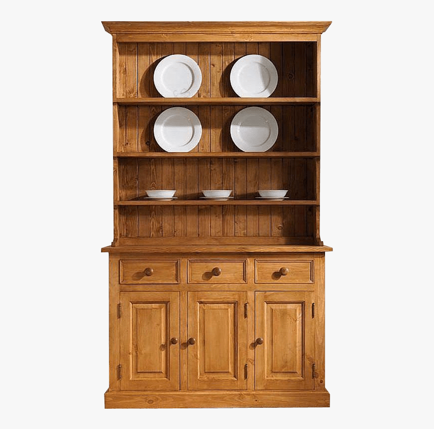 Pine Dresser Transparent Image Furniture - Hutch, HD Png Download