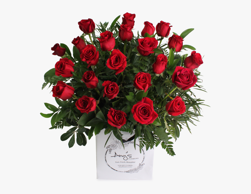 24 Stem Red Rose Bouquet - Floribunda, HD Png Download