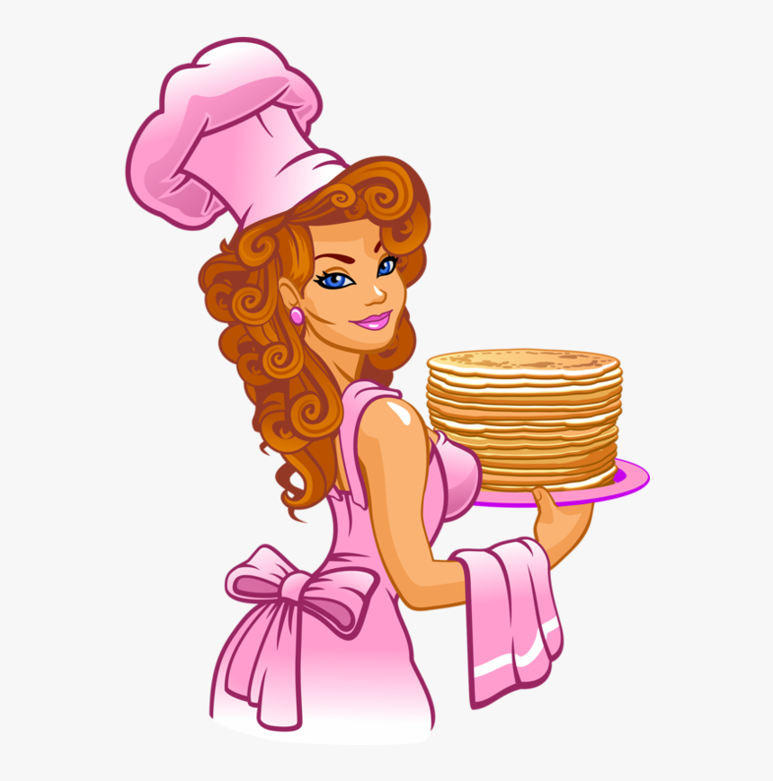 Cooking Chef Cartoon Girl, HD Png Download