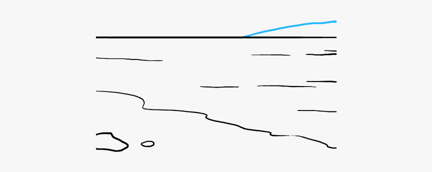 How To Draw Ocean - Line Art, HD Png Download