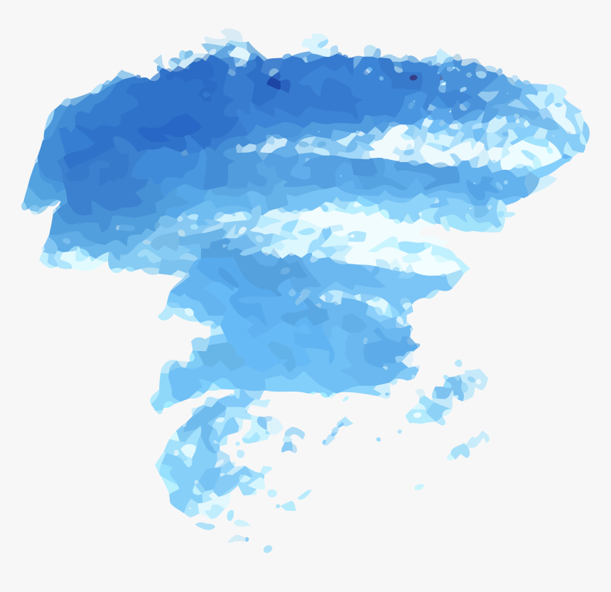 Watercolor Blue Png - Tornado Watercolor, Transparent Png