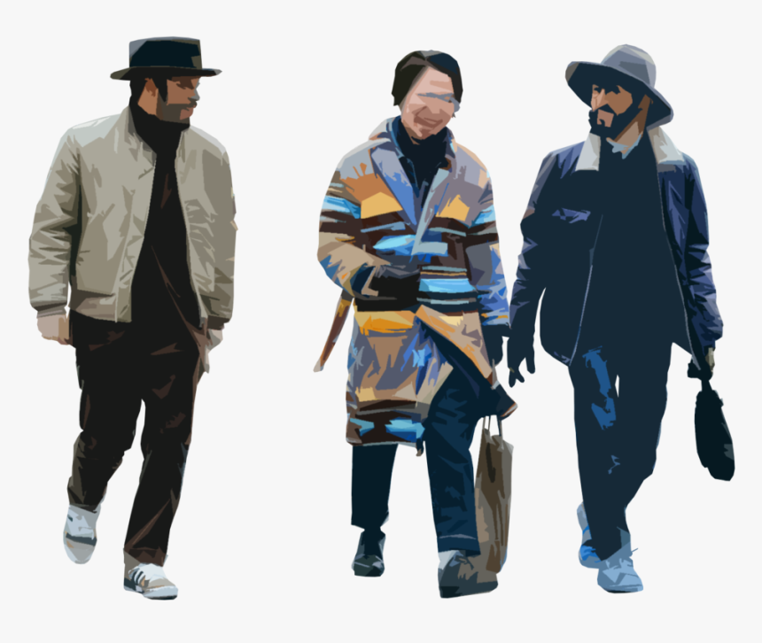 People Walking Png Away Nonscandinavia - Japanese Cut Out People, Transparent Png