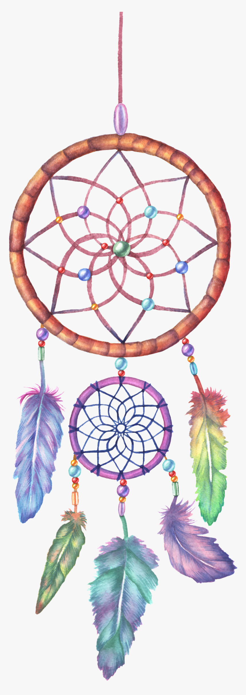 #boho #dreamcatcher #dreamcatchers #freetoedit - Dream Catcher Drawing, HD Png Download
