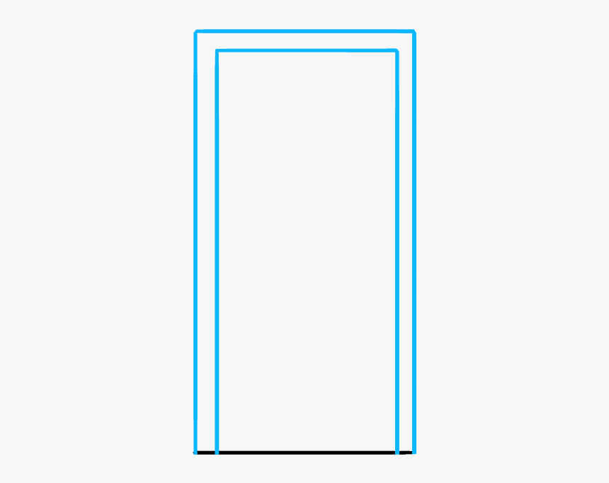 How To Draw Door - Electric Blue, HD Png Download