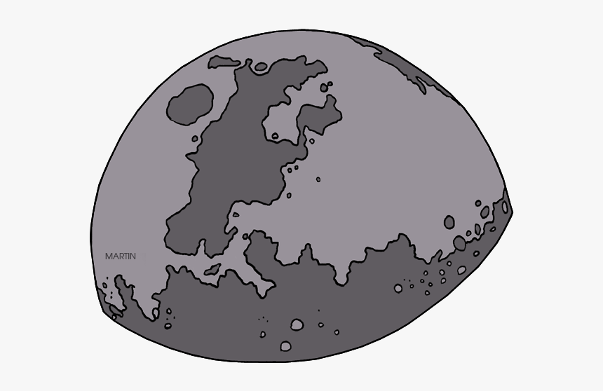 Outer Space By Phillip - Phillip Martin Clipart Moon, HD Png Download