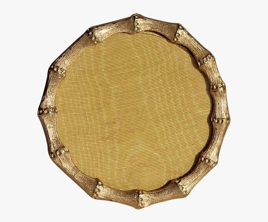 Vintage Gilt Metal Faux Bamboo Round Picture Frame - Vintage Gold Bamboo Picture Frame, HD Png Download
