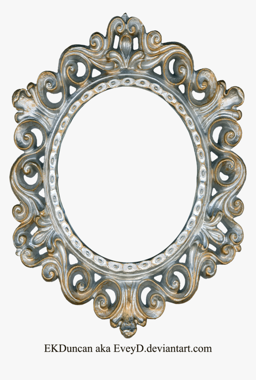 Vintage Silver And Gold Frame, HD Png Download