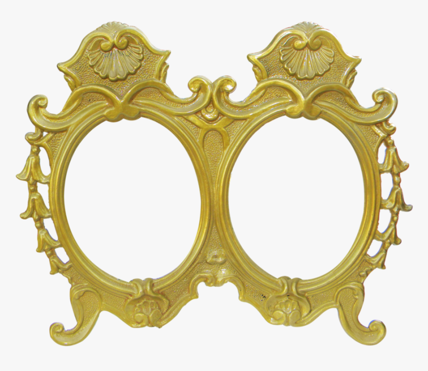 Vintage Frames By Mihaelajoedesigns - Rare Brass Double Photo Frame, HD Png Download