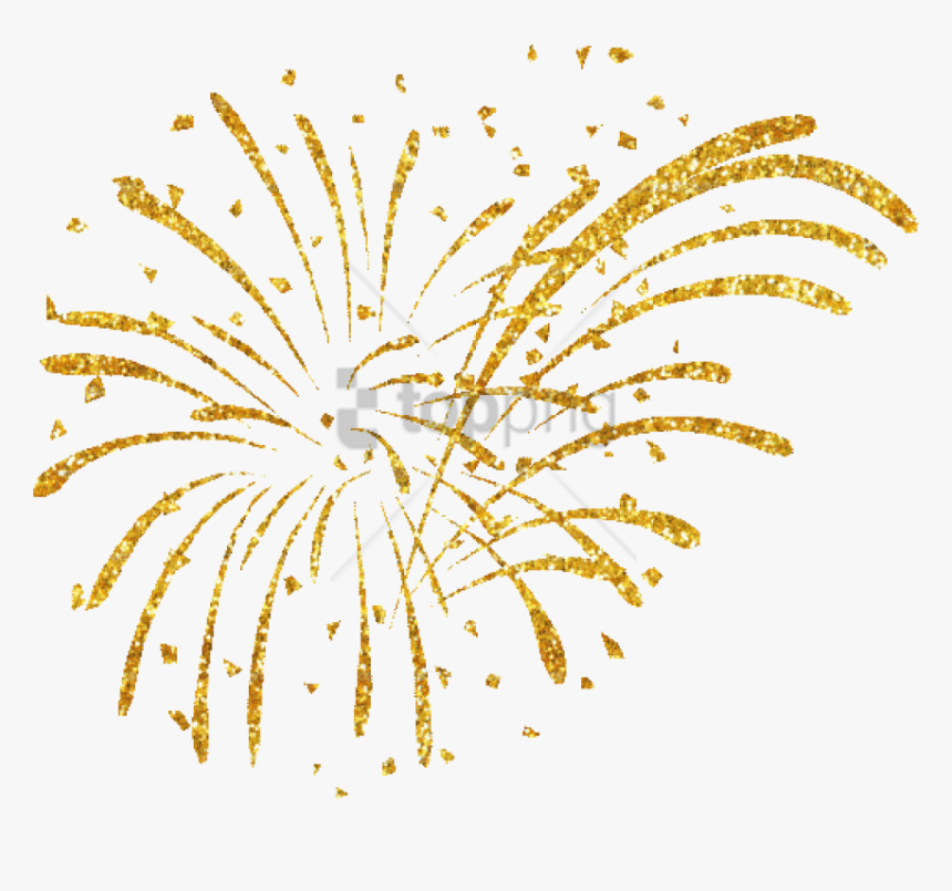 Free Png Gold Fireworks Png Png Image With Transparent - New Years Fireworks Clipart, Png Download