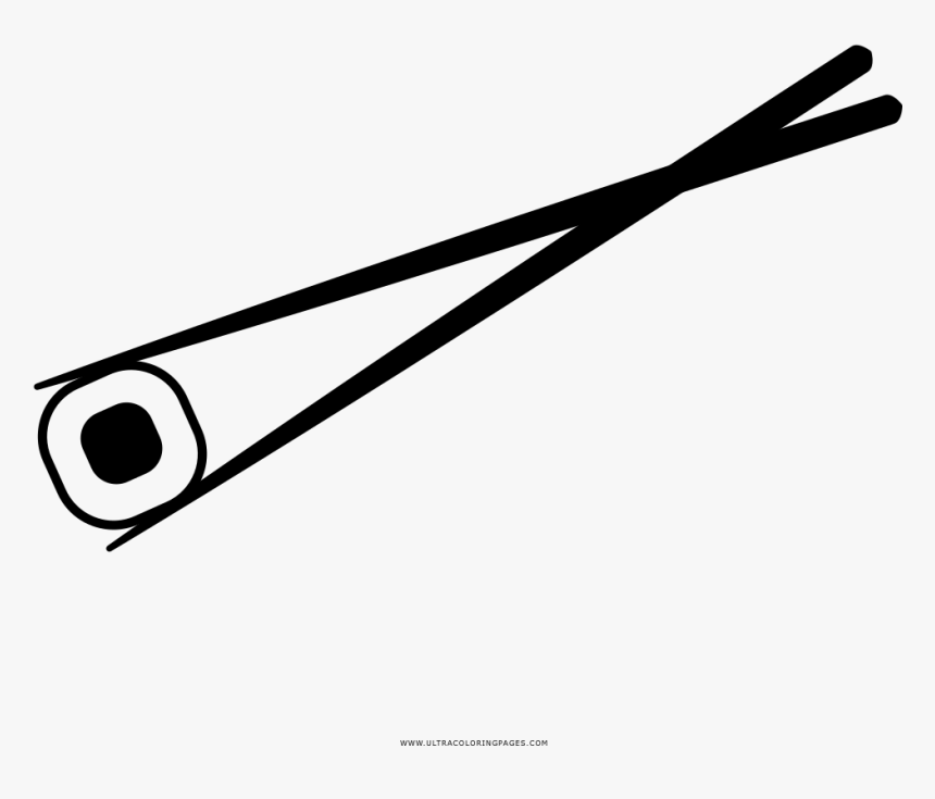 Sushi Coloring Page - Line Art, HD Png Download