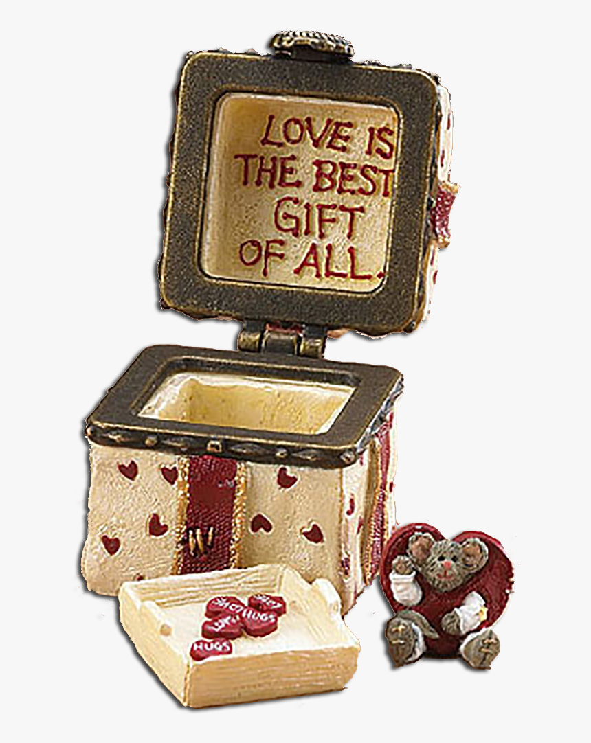 Open Boyds Uncle Beans Treasure Box Valentino Present - Box, HD Png Download