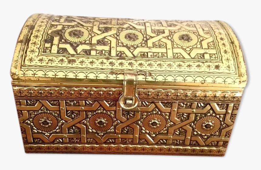 Gold Metal Box 
 Src Https - Box, HD Png Download