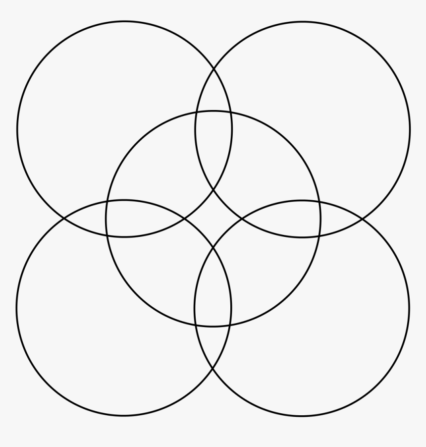 Flower Of Life Square 085 5 Circle - Line Art, HD Png Download ...