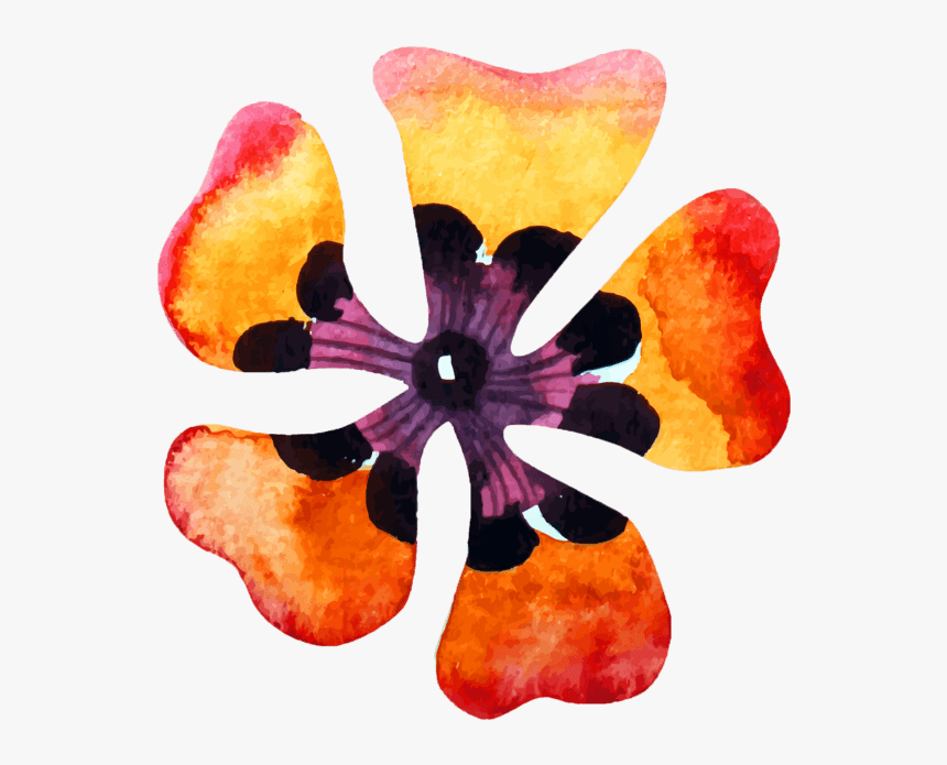 简约可爱多彩卡通动物小飞马矢量画 - Flower, HD Png Download