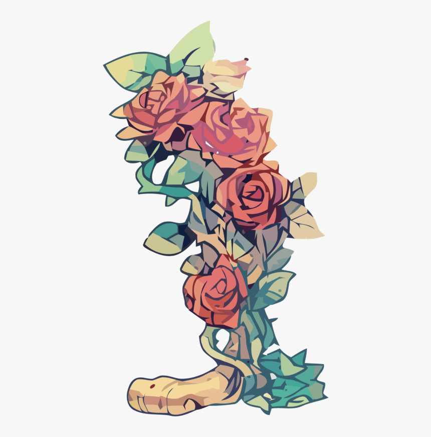 简约手绘卡通紫色玫瑰花素材 - Hybrid Tea Rose, HD Png Download