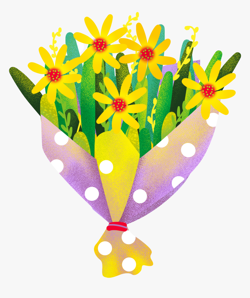 母亲节暖色扁平一束花png图片 Transparent Png Transparent Png Image Pngitem