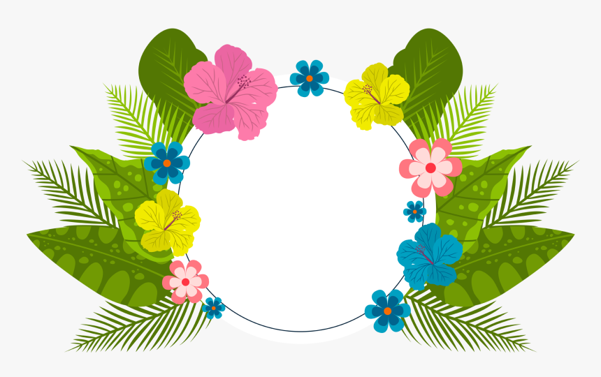 กรอบ ดอกไม้ สี เขียว, HD Png Download