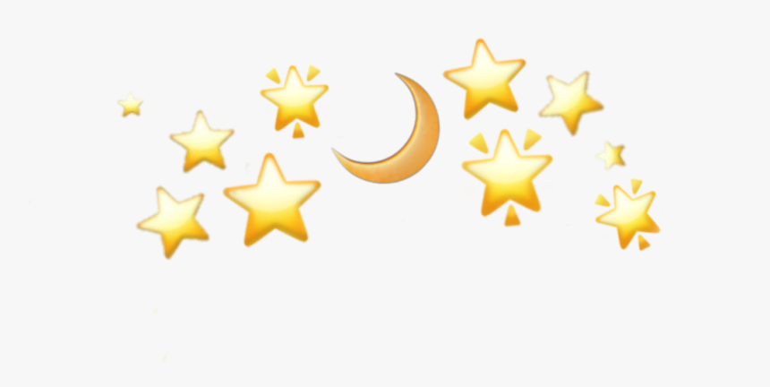 #moon #star #stars #night #shine #sparkle #sparkles, HD Png Download