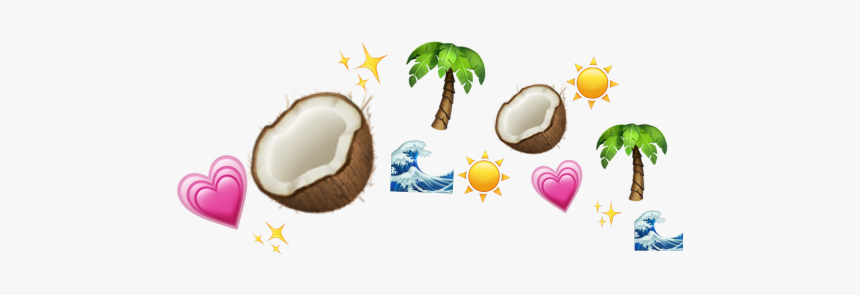 #freetoedit #crown #emoji #ring #halo #beach #coconut - Bonbon, HD Png Download