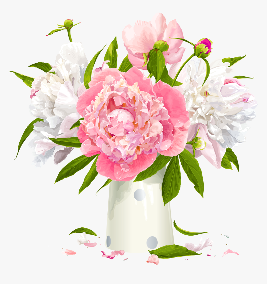 Peony Cliparts Printable Images - Pink Peonies Clip Art, HD Png Download