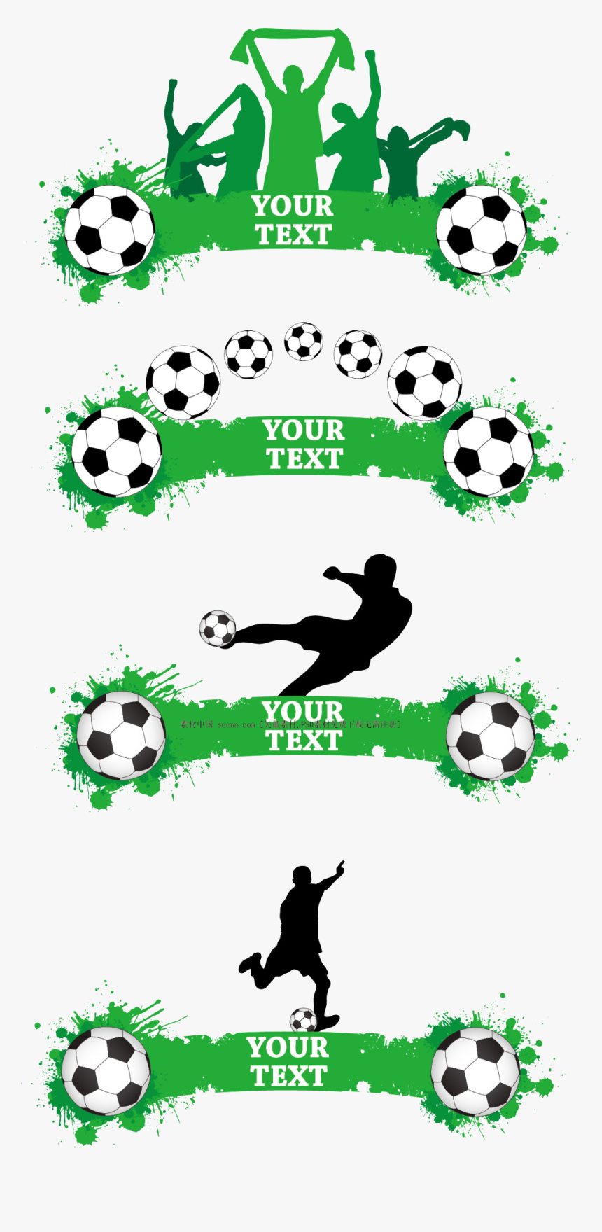 Vector Theme Football Banner Free Transparent Image - Football Banner Vector Png, Png Download
