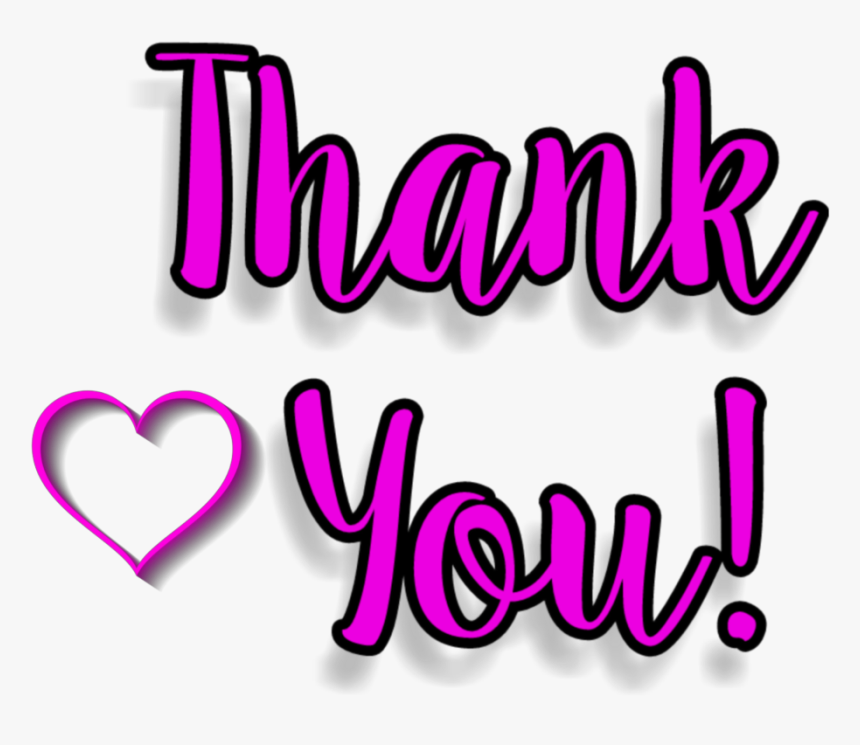 #ftestickers #heart #text #typography #thankyou #pink, HD Png Download