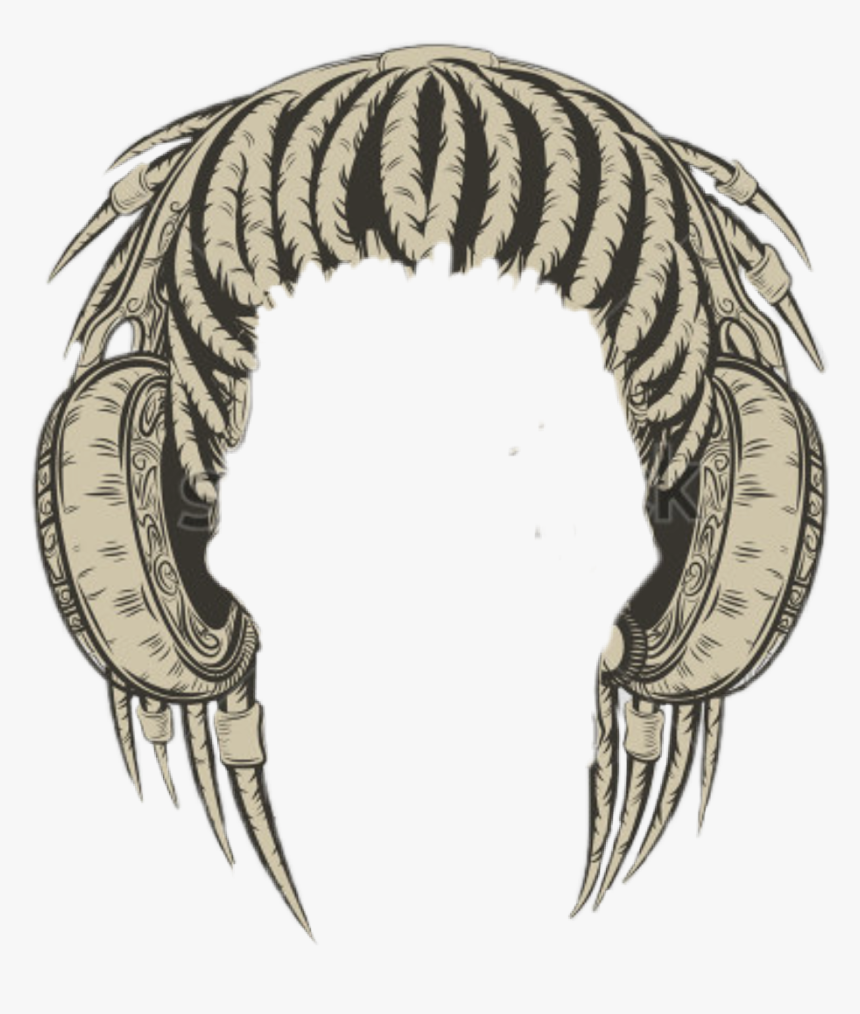 #dessin Dreadlocks - Dread Head Skull, HD Png Download
