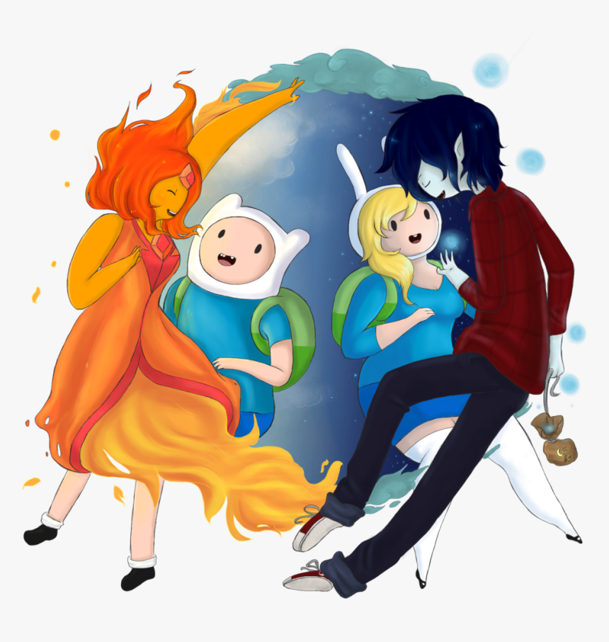 Sun Bear And Moon Bunny (fiolee) - Flame Princess Adventure Time Hugs, HD Png Download