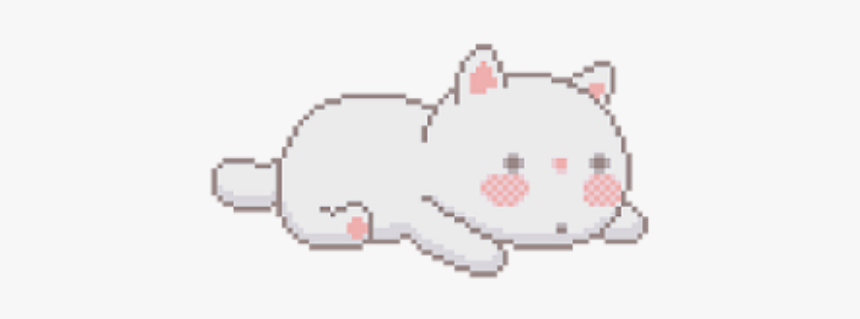 #cat #cute #cutecat #cartoon #قطة #grey - Cartoon, HD Png Download
