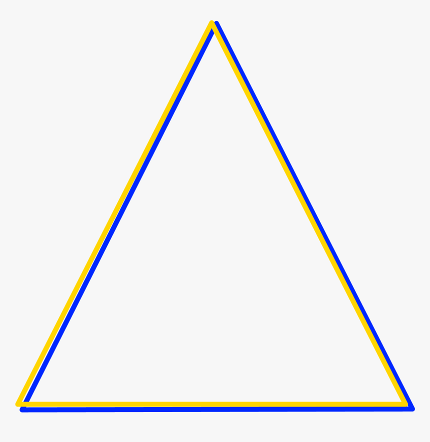 #geometric #triangle #neon #border #frame #freetoedit - Triangle, HD Png Download