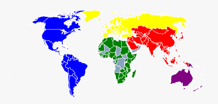 International Badminton Federation Member Nations - Light Gray World Map, HD Png Download