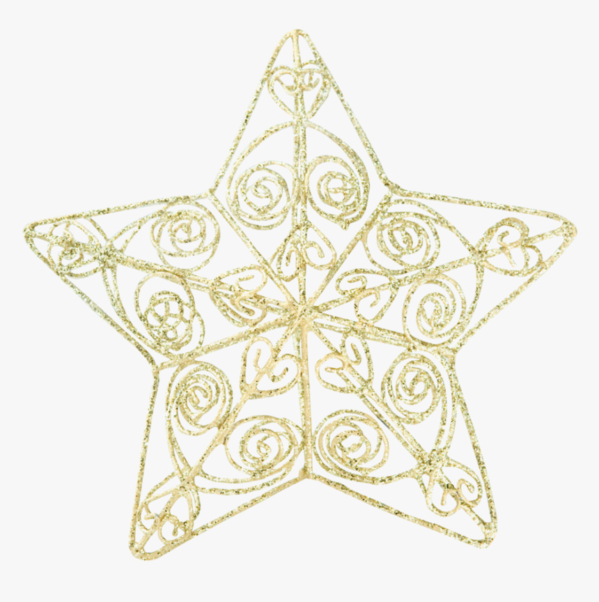 Christmas Gold Star Png - Drawing, Transparent Png