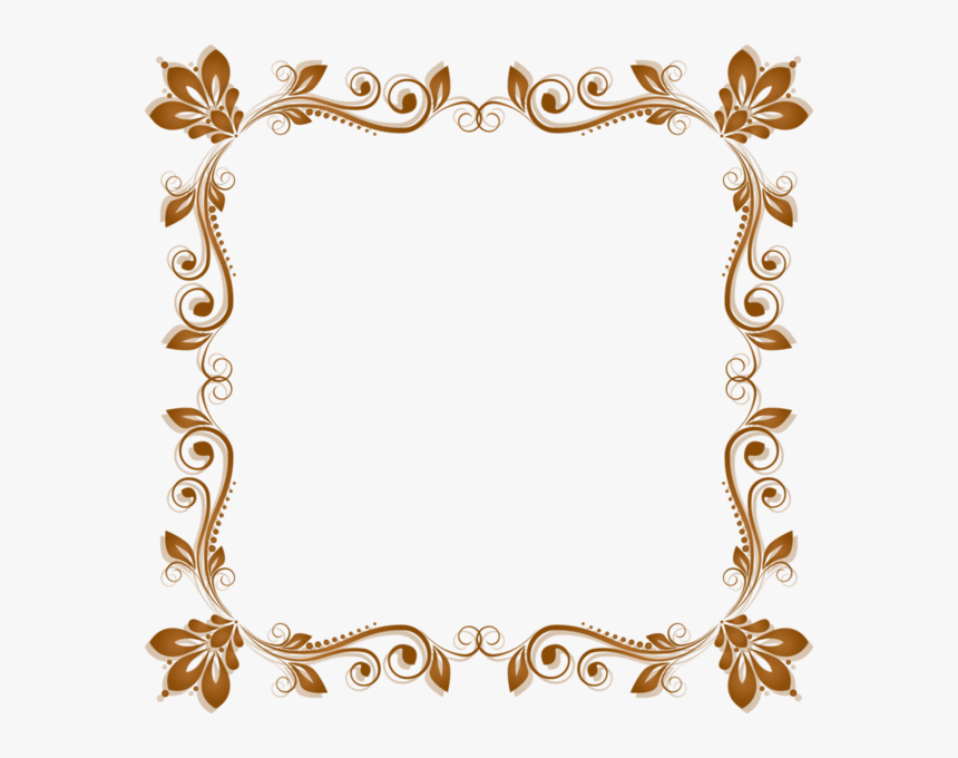 Corner Border Design Golden, HD Png Download