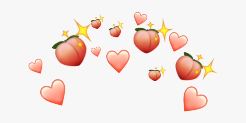 #peaches #feelingpeachy #peachy #peach #peachcrown - Peach Emoji Crown Png, Transparent Png