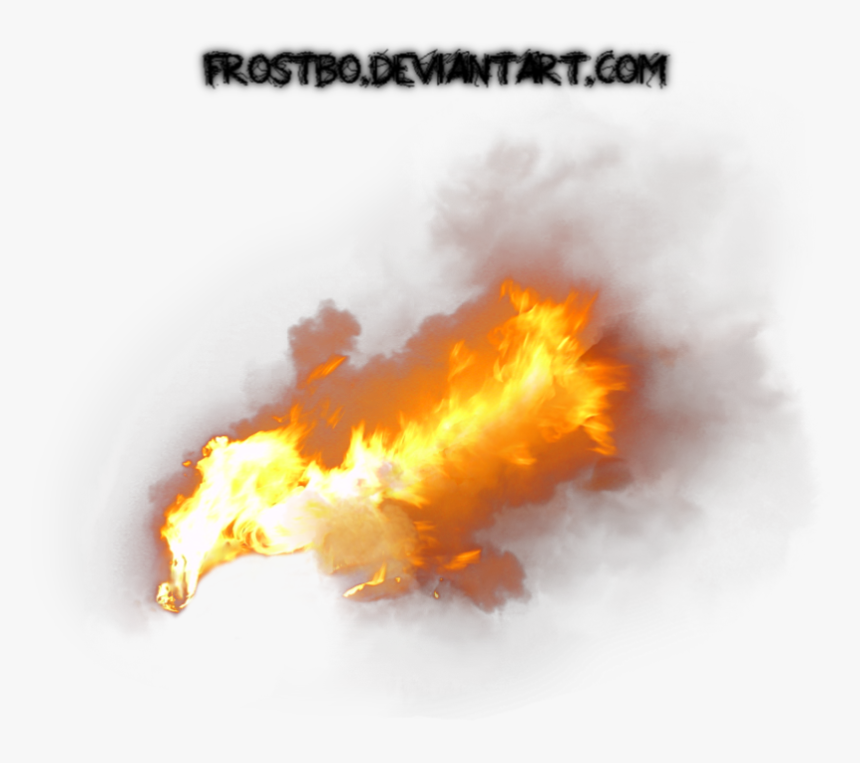 Transparent Fire With Smoke, HD Png Download